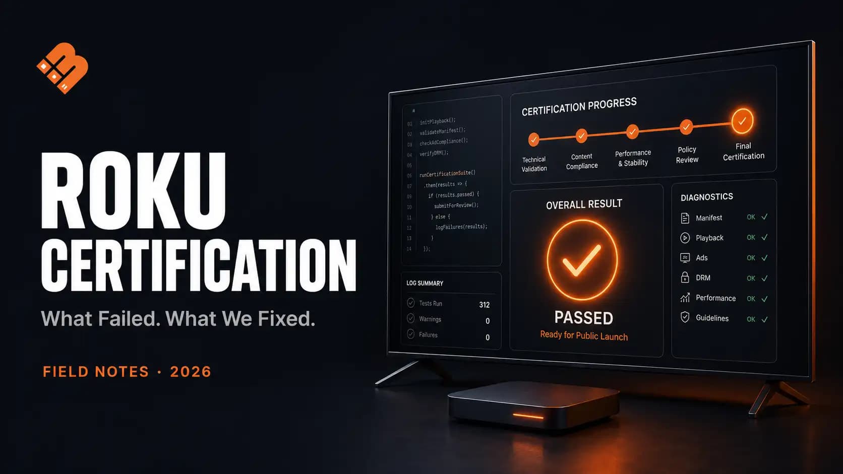We Took a Roku Channel Through Certification in 2026: What Failed, What We Fixed, and What We Learned